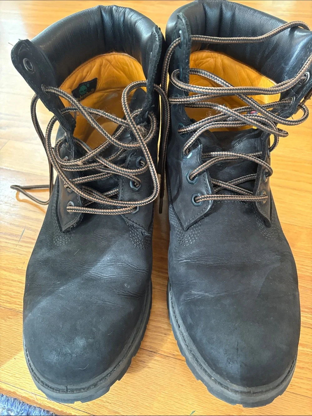 Timberland Black Nubuck Lace-Up Men's Hiking Work Boots